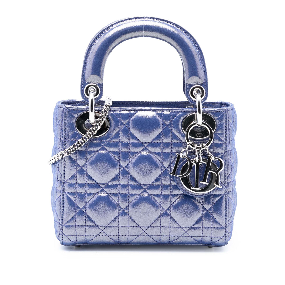 Mini Iridescent Lambskin Cannage Lady Dior