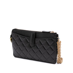Quilted Aged Calfskin Reissue Pouch With Chain