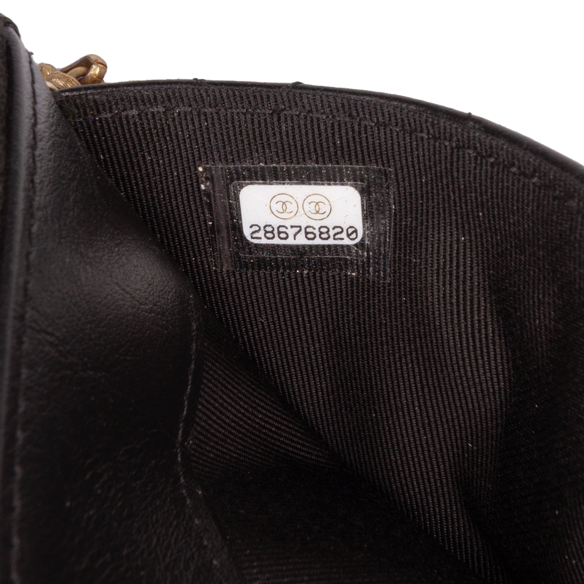 Quilted Aged Calfskin Reissue Pouch With Chain