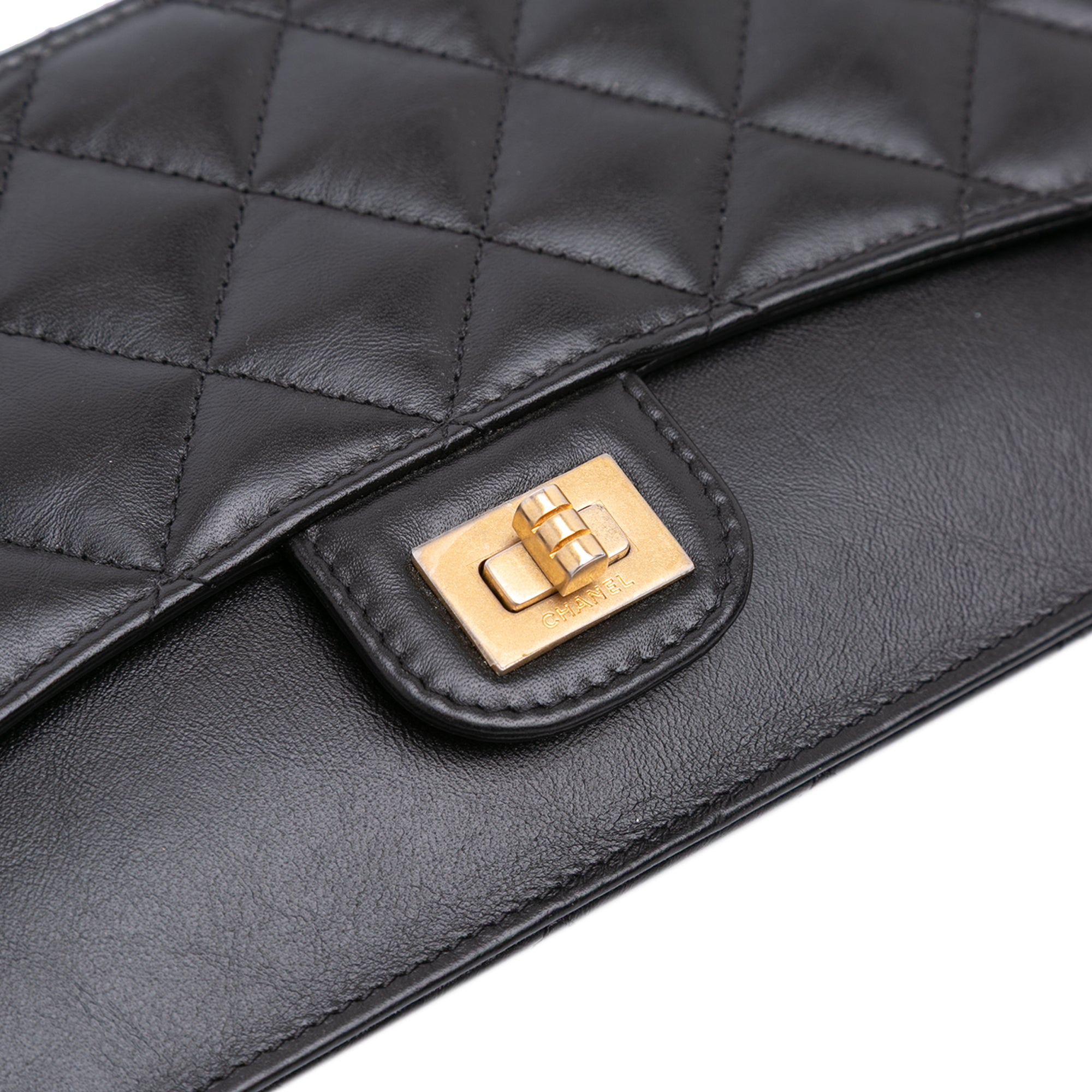 Quilted Aged Calfskin Reissue Pouch With Chain