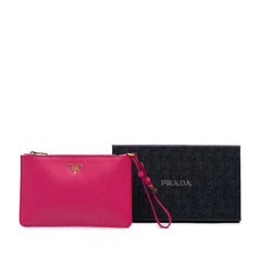 Saffiano Zip Pouch
