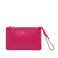 Saffiano Zip Pouch