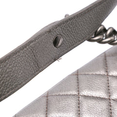 Medium Metallic Quilted Caviar Casual Rock Flap