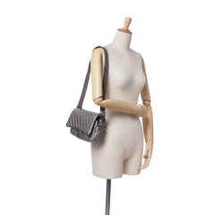 Medium Metallic Quilted Caviar Casual Rock Flap