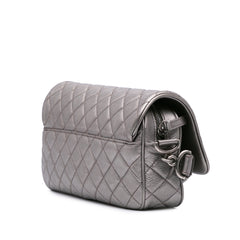 Medium Metallic Quilted Caviar Casual Rock Flap