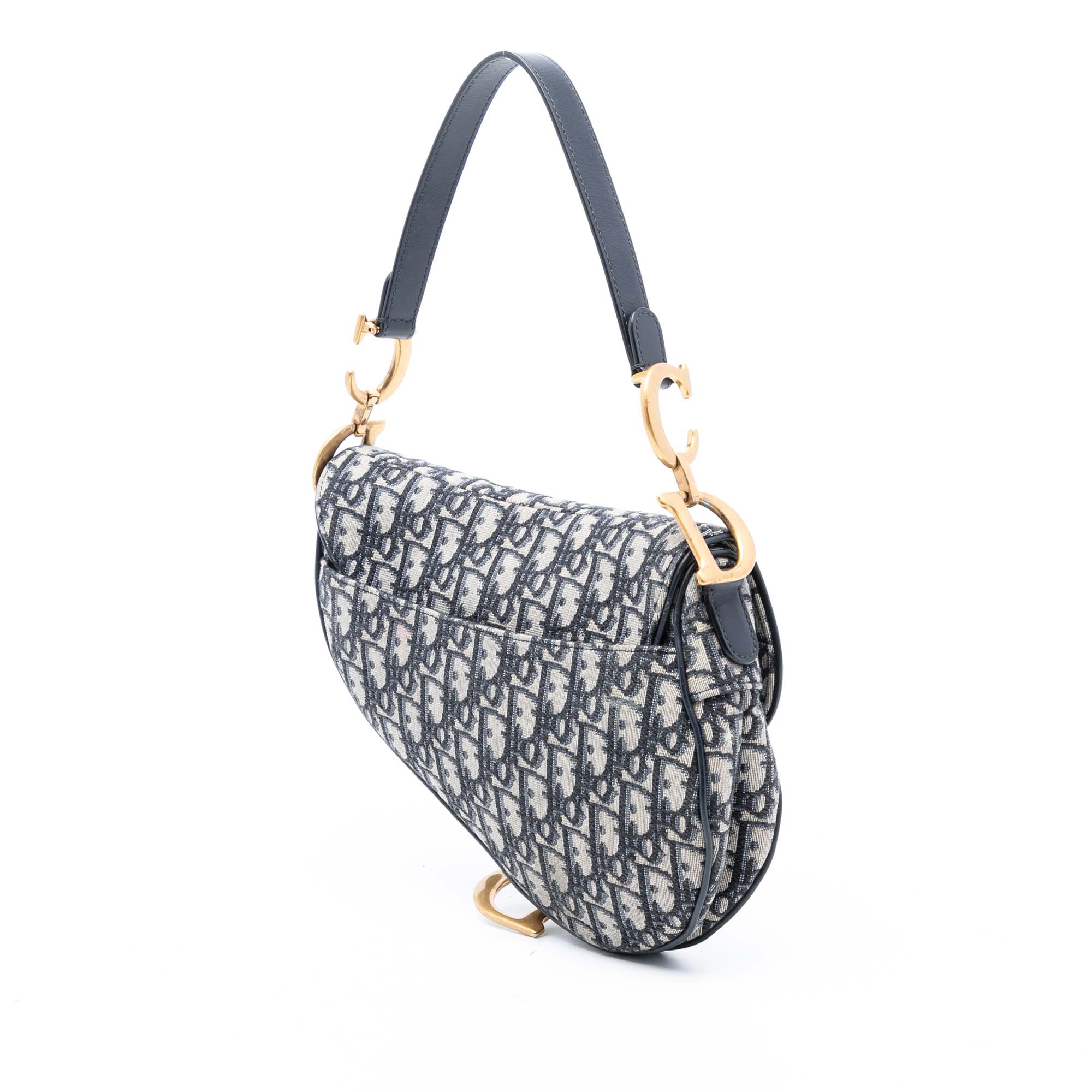 Oblique Canvas Saddle Bag