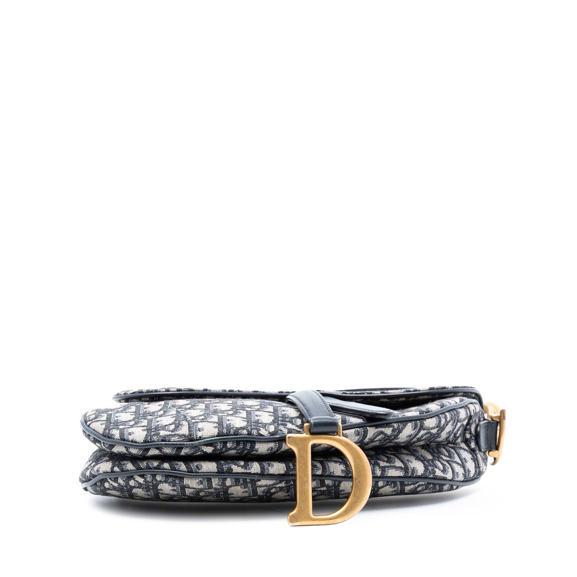 Oblique Canvas Saddle Bag