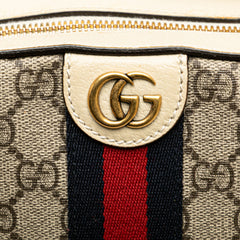 Small GG Supreme Textured Calfskin Web Ophidia Camera Bag