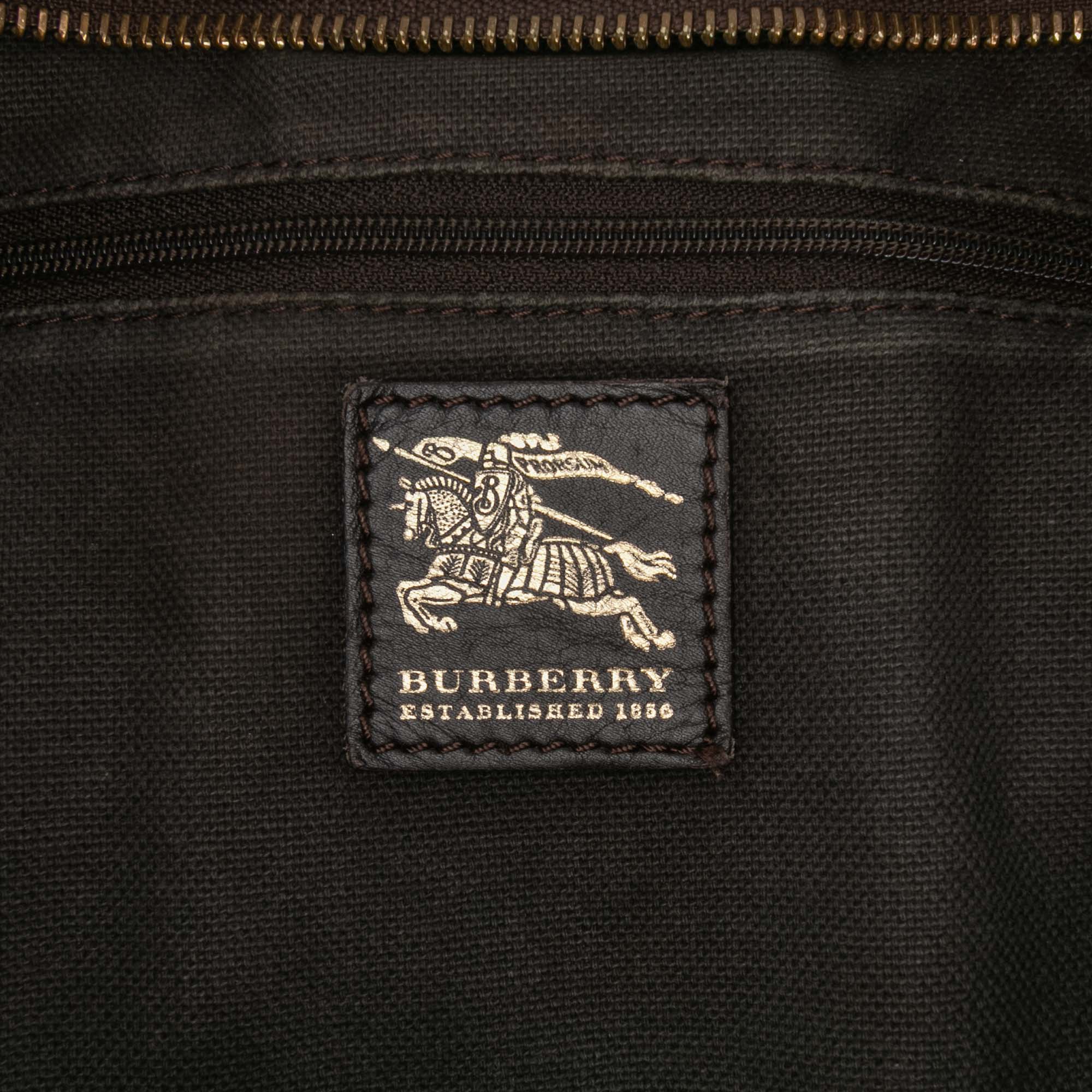 Haymarket Check Coated Canvas Hobo Bag