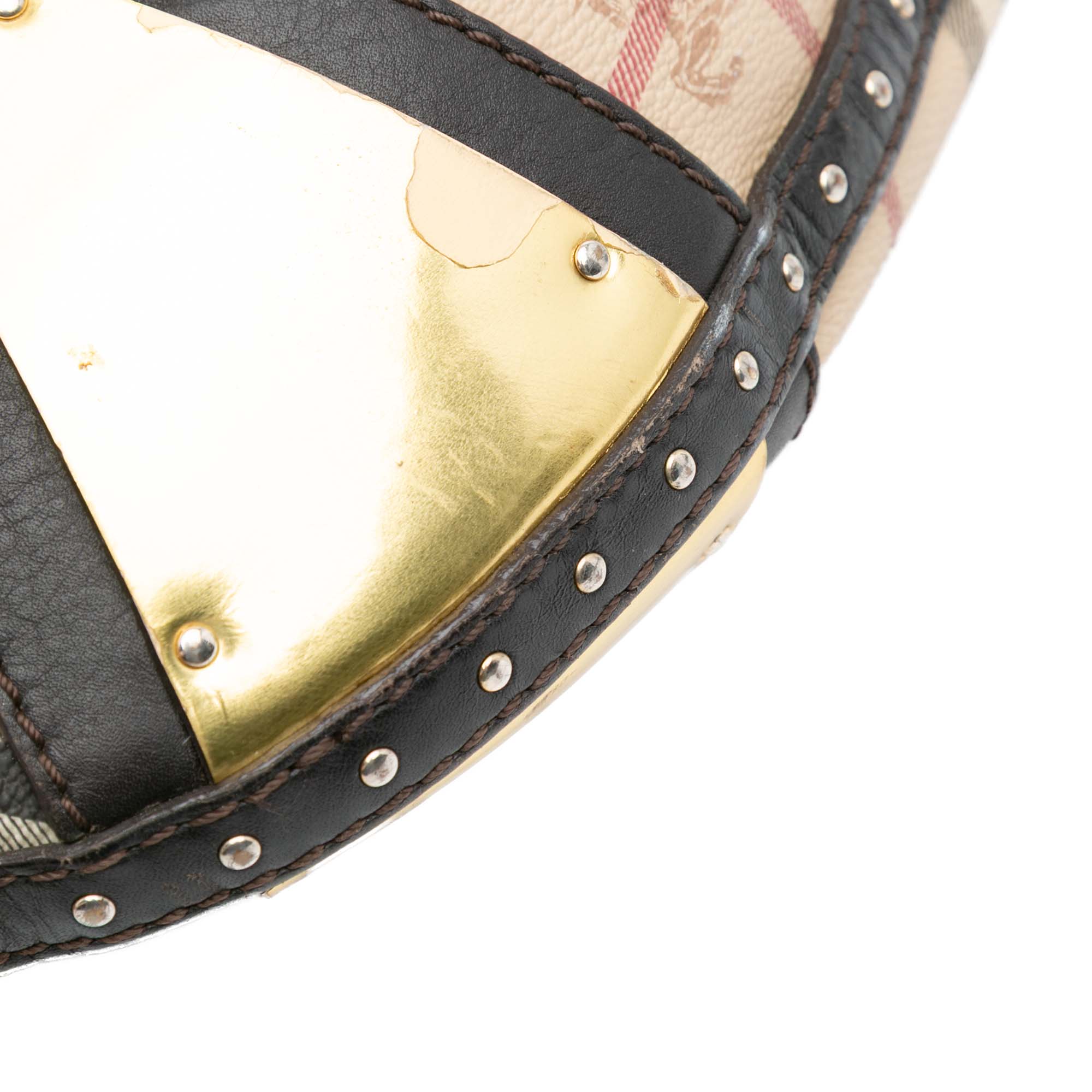 Haymarket Check Coated Canvas Hobo Bag