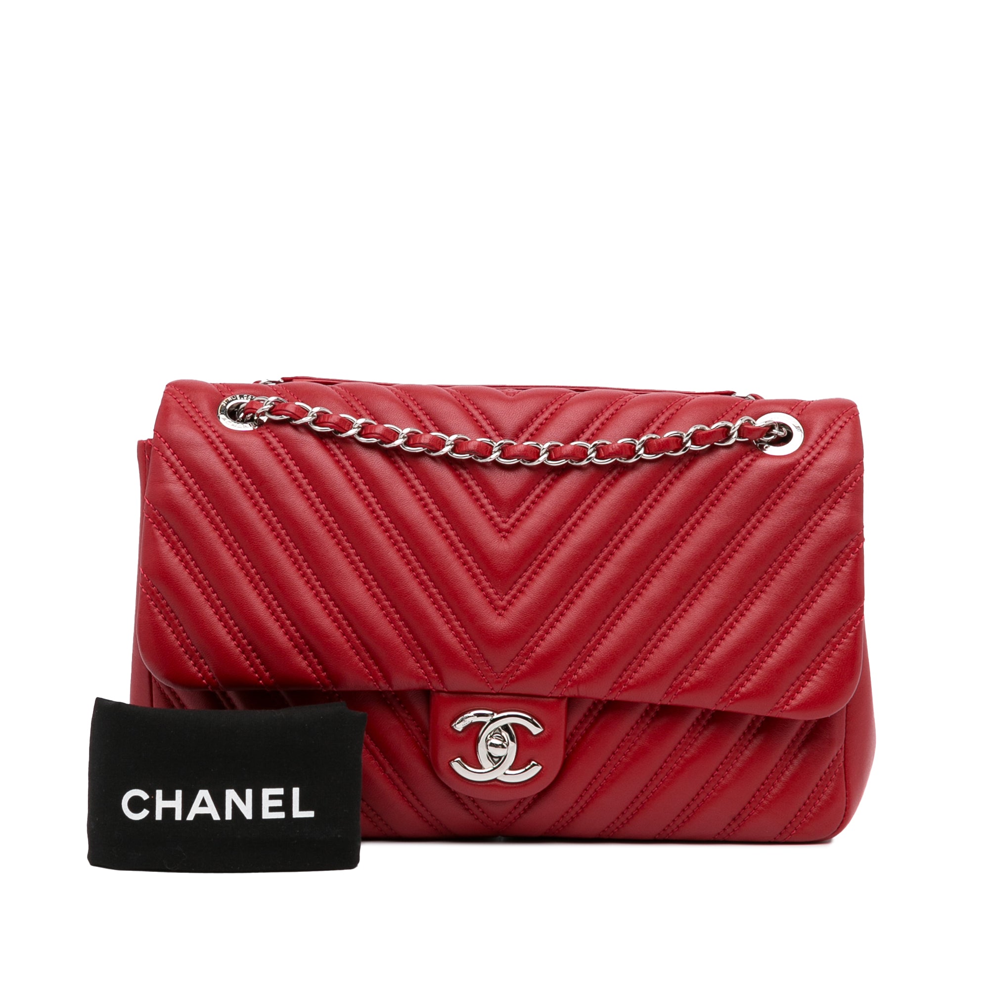 Jumbo Classic Lambskin Double Flap