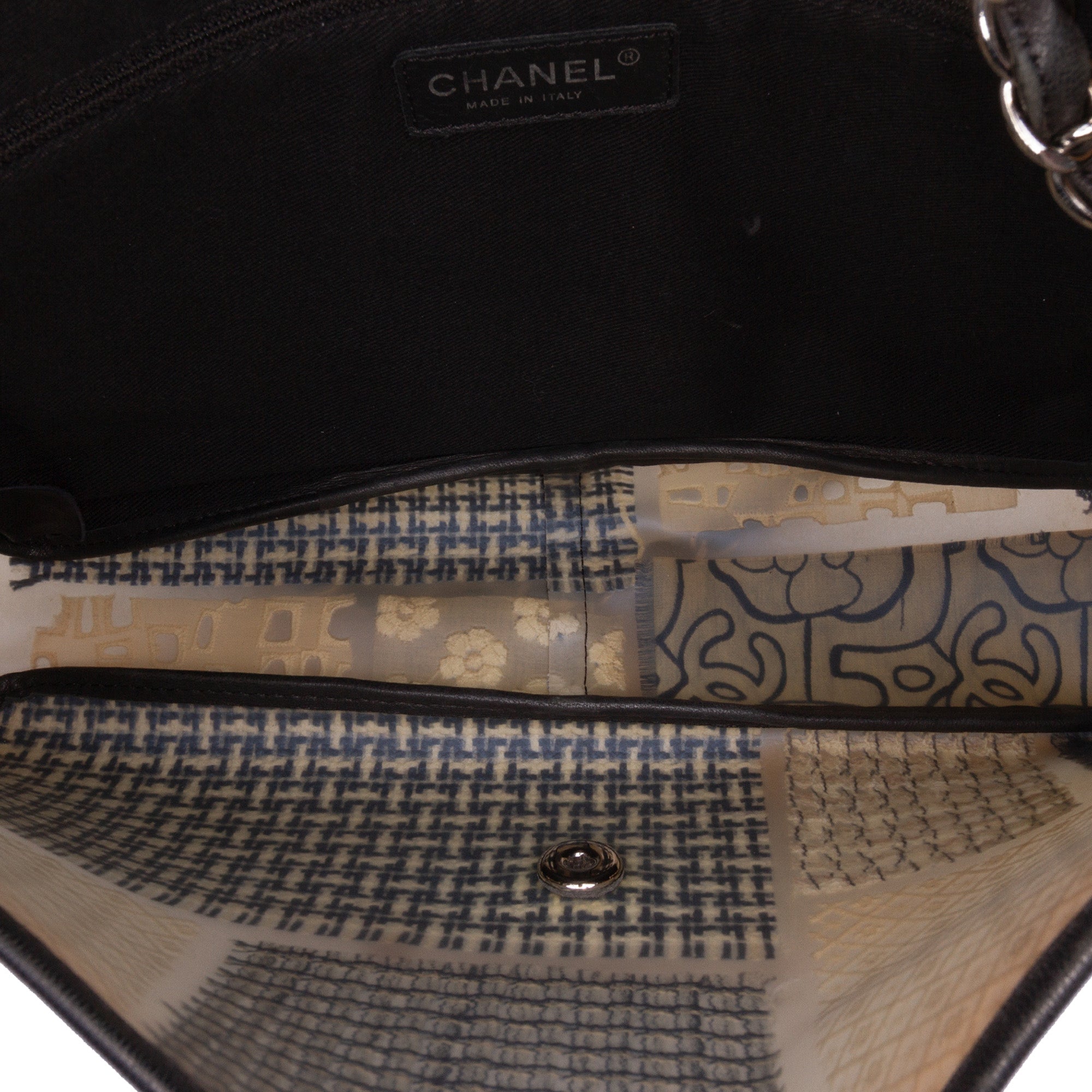 Jumbo PVC and Tweed Patchwork Single Flap