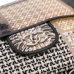 Jumbo PVC and Tweed Patchwork Single Flap