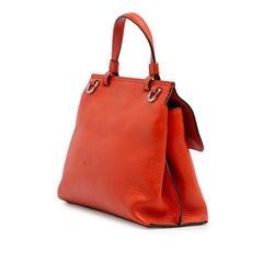 Small Leather Bamboo Daily Satchel
