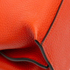 Small Leather Bamboo Daily Satchel