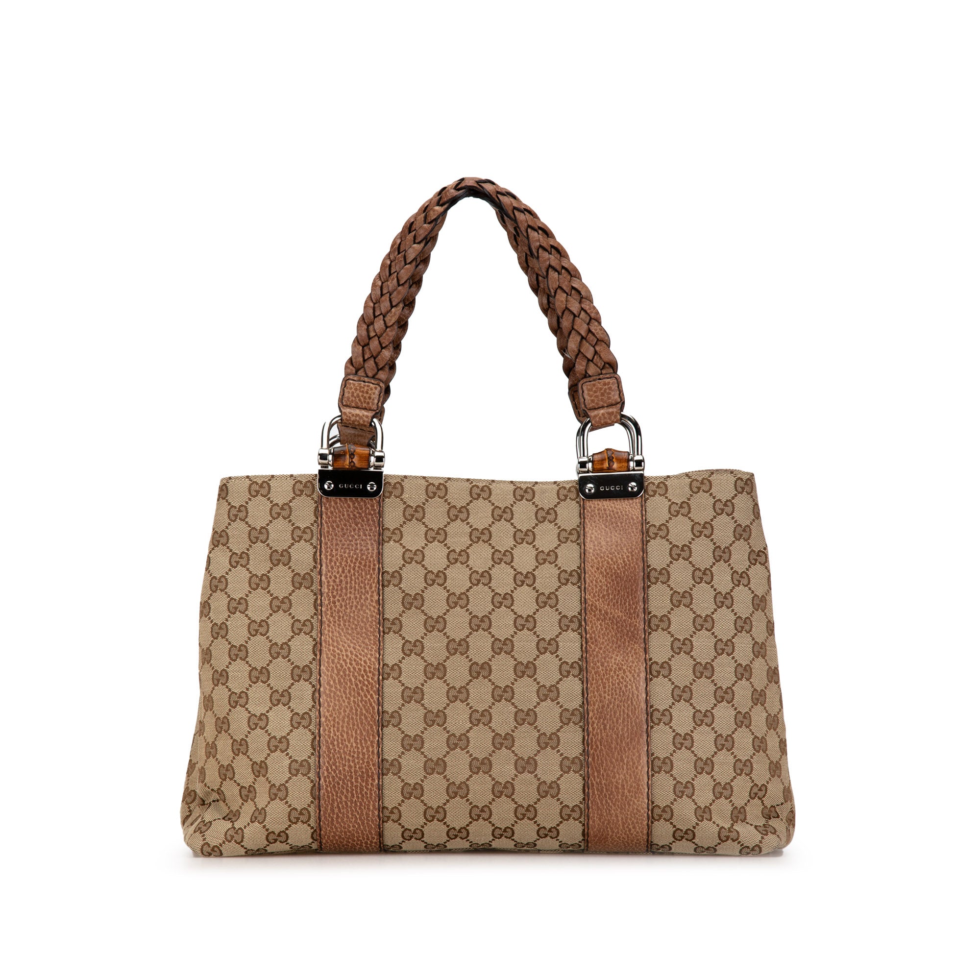 Medium GG Canvas Bamboo Libeccio Tote_0