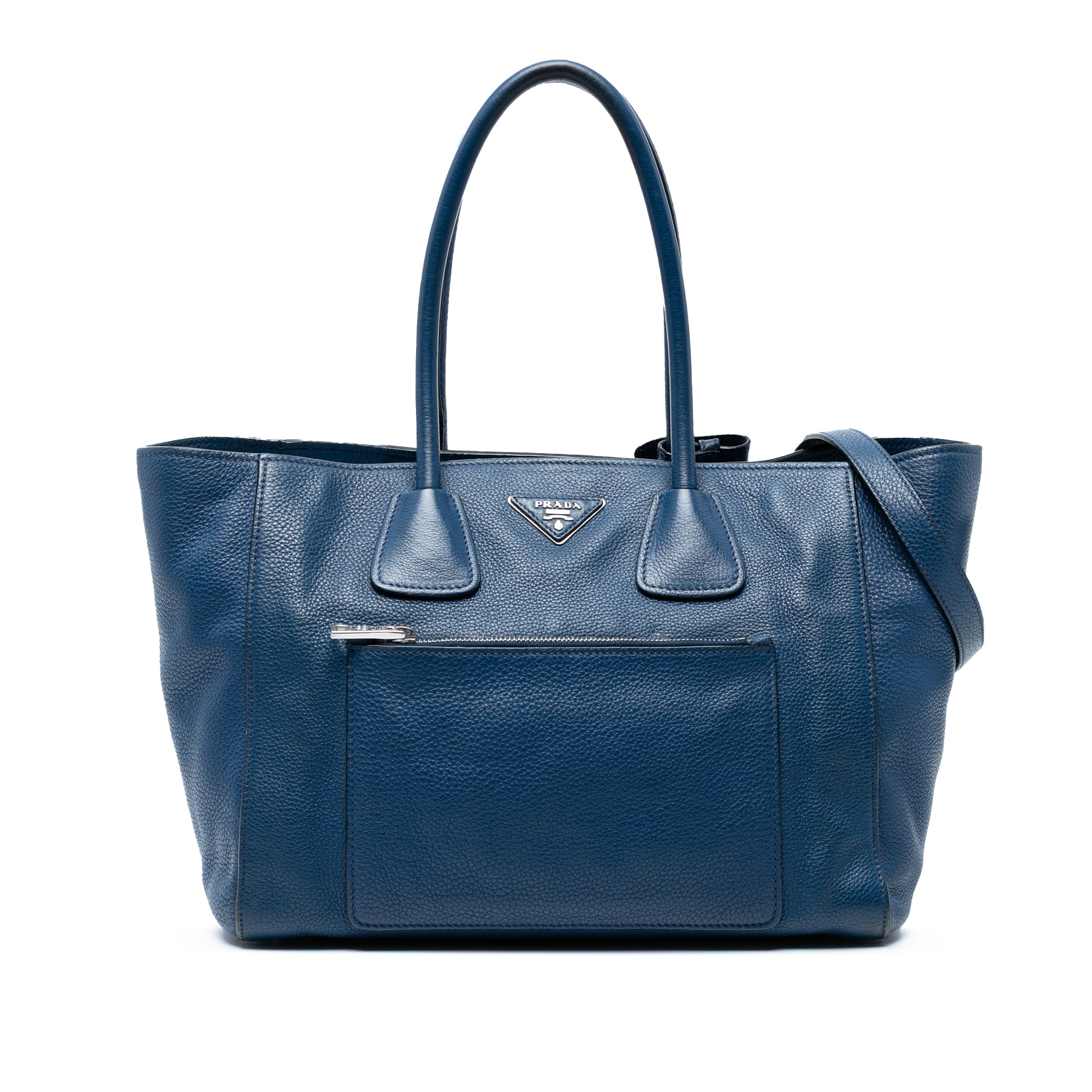 Vitello Daino Front Pocket Open Convertible Tote
