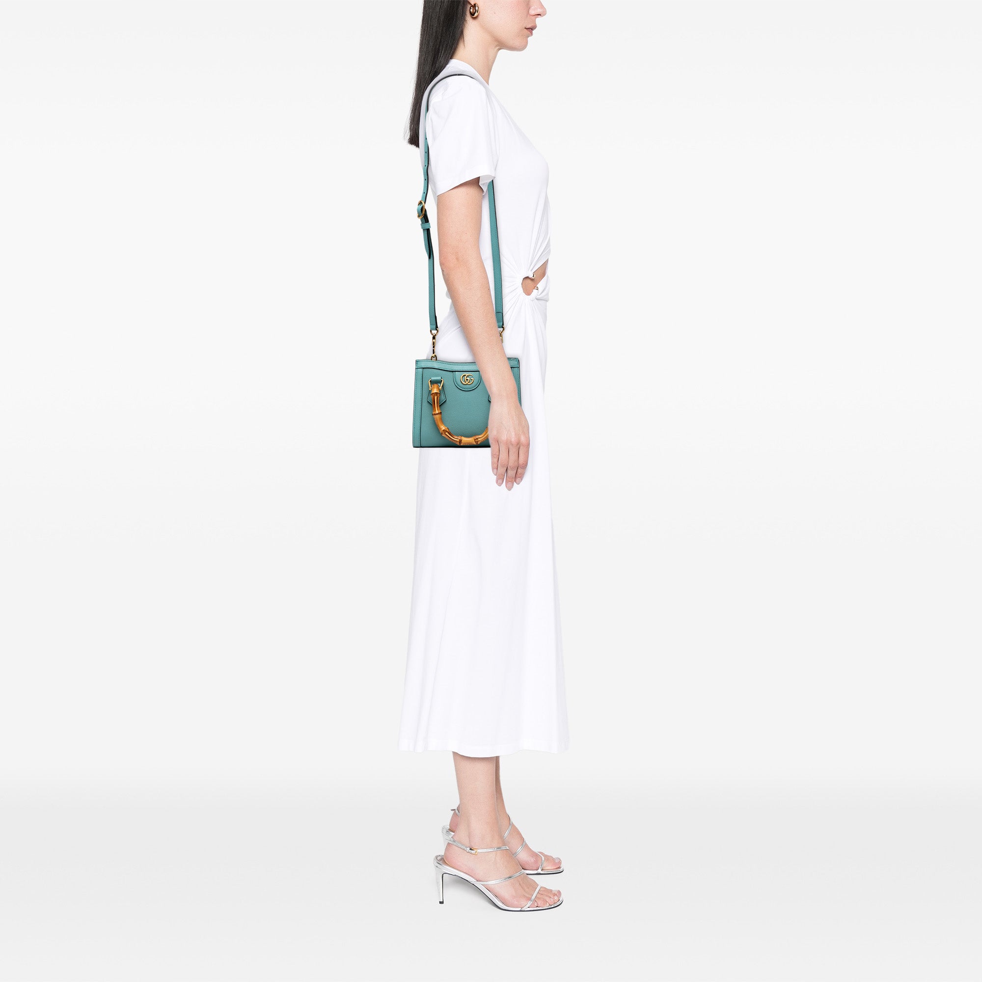 Mini Calfskin Bamboo Diana Satchel