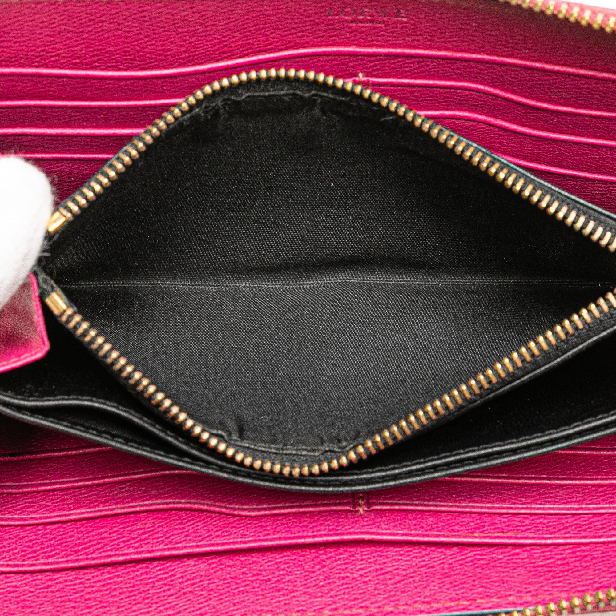 Anagram Leather Zip Around Wallet
