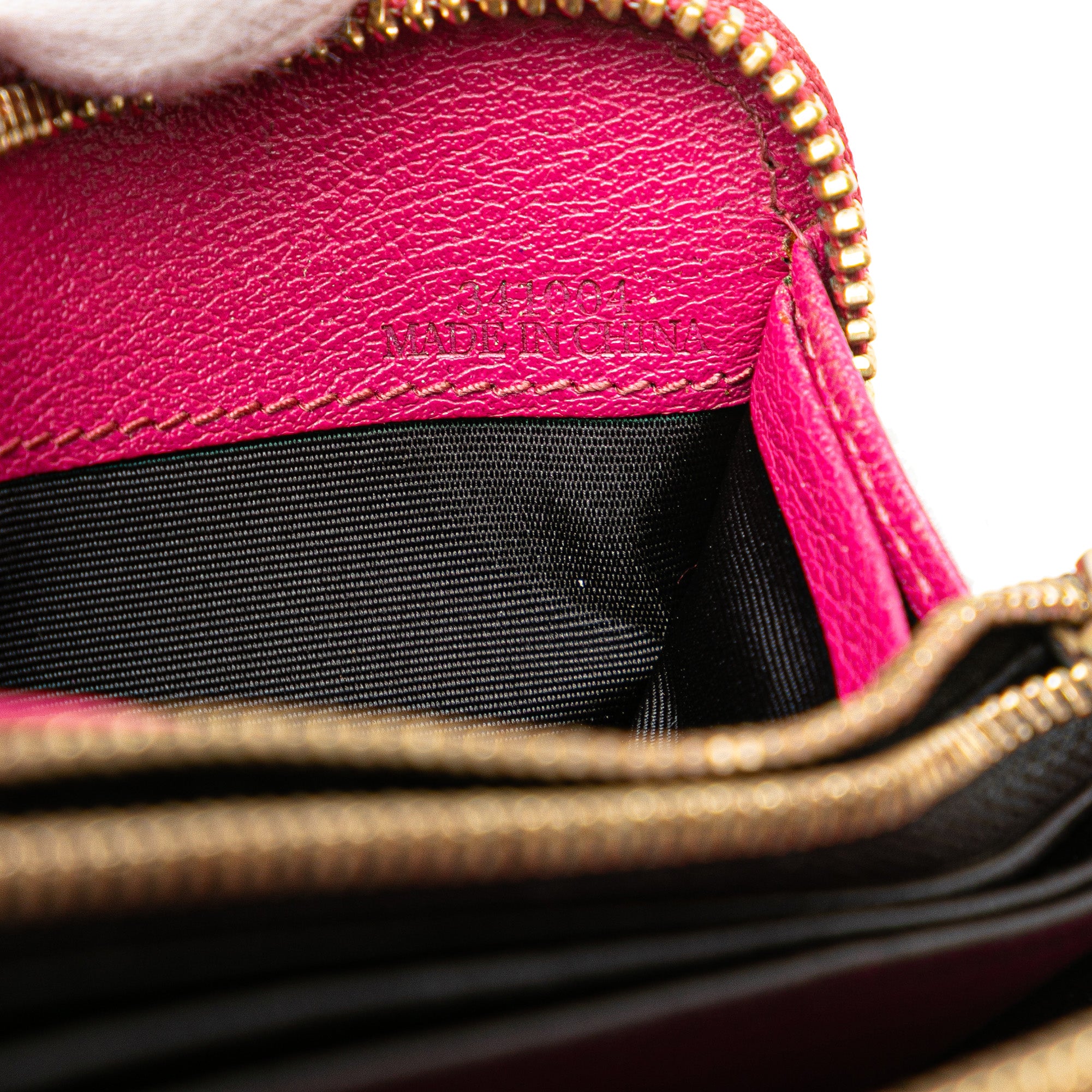 Anagram Leather Zip Around Wallet
