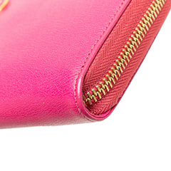 Anagram Leather Zip Around Wallet