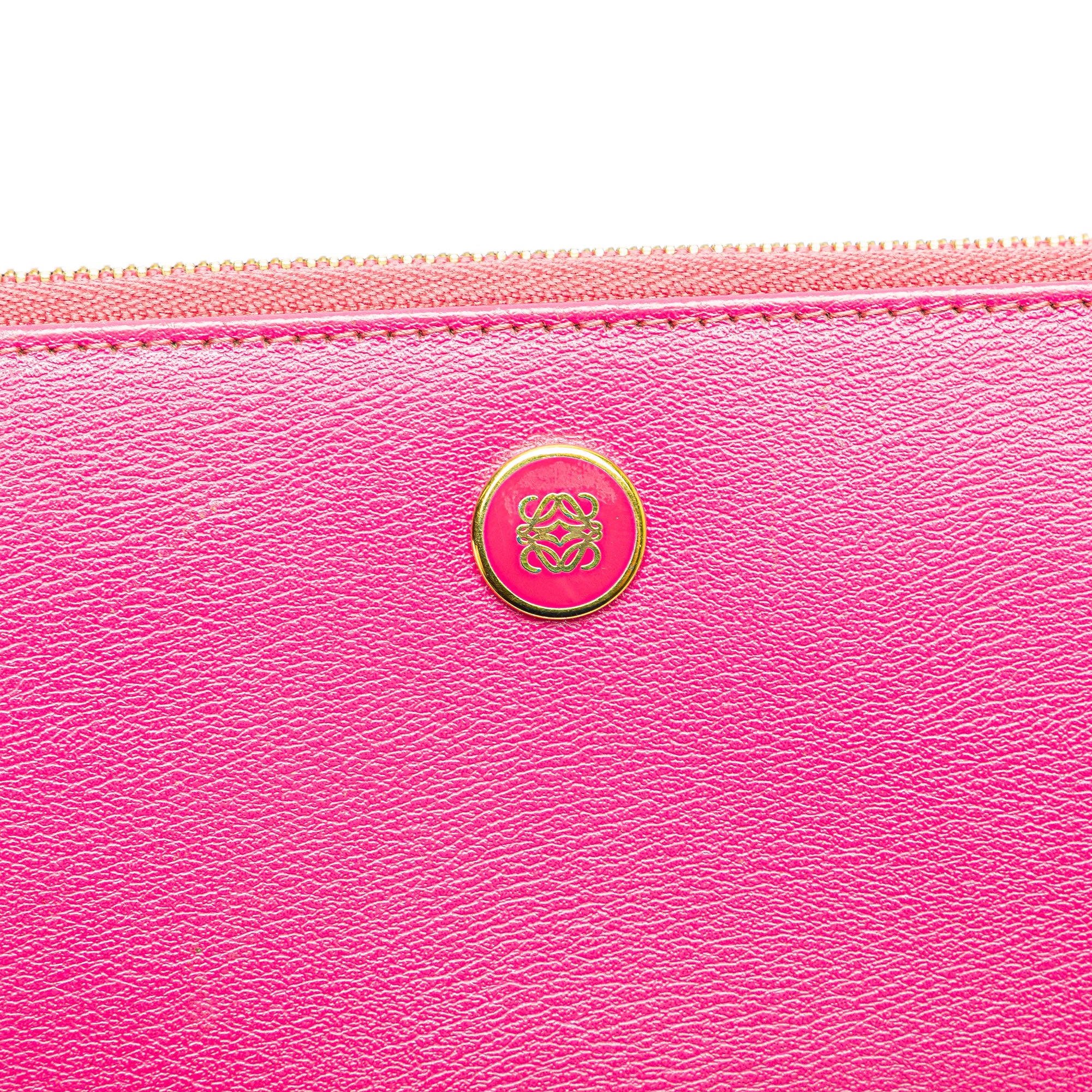 Anagram Leather Zip Around Wallet