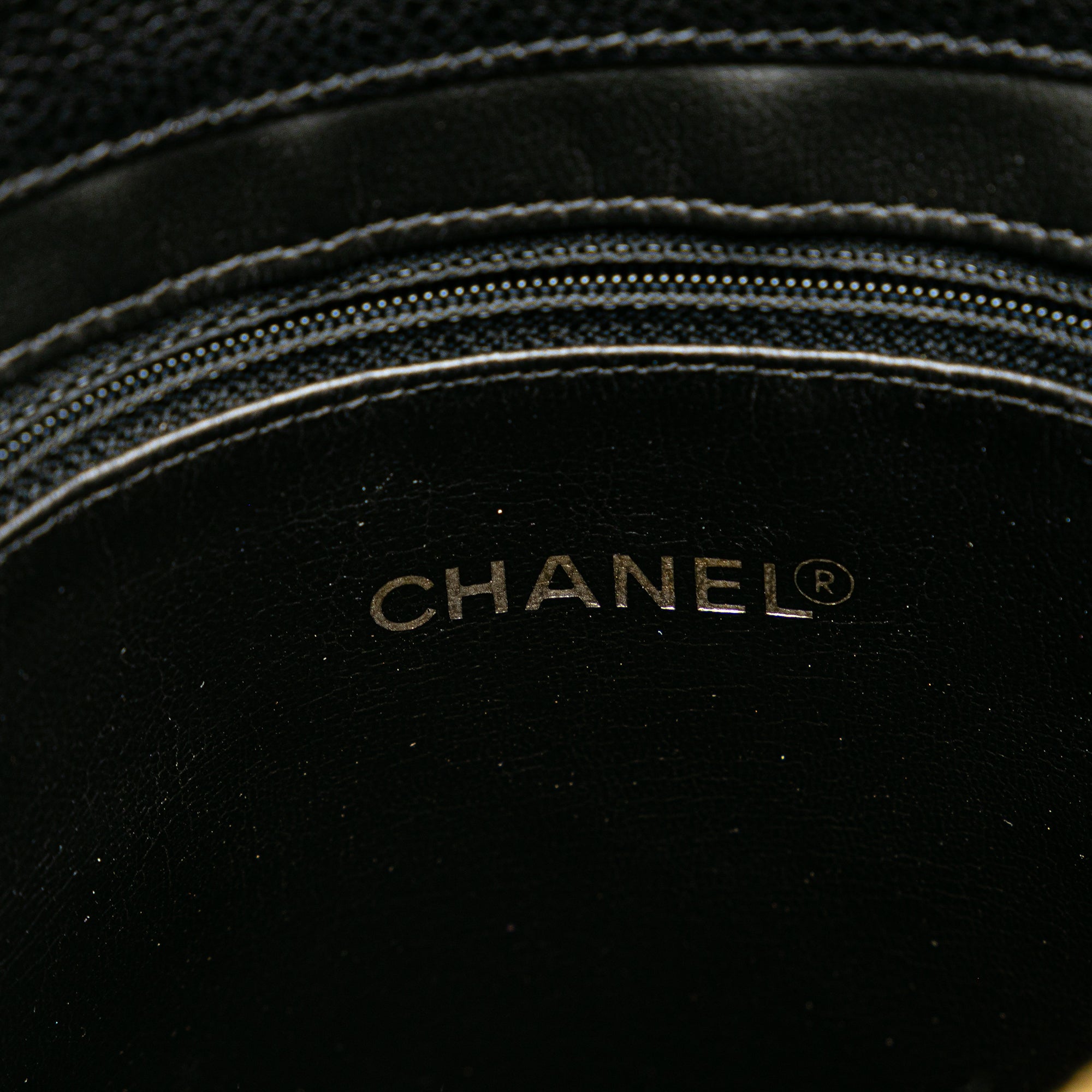 Caviar Front Pocket Chain Tote