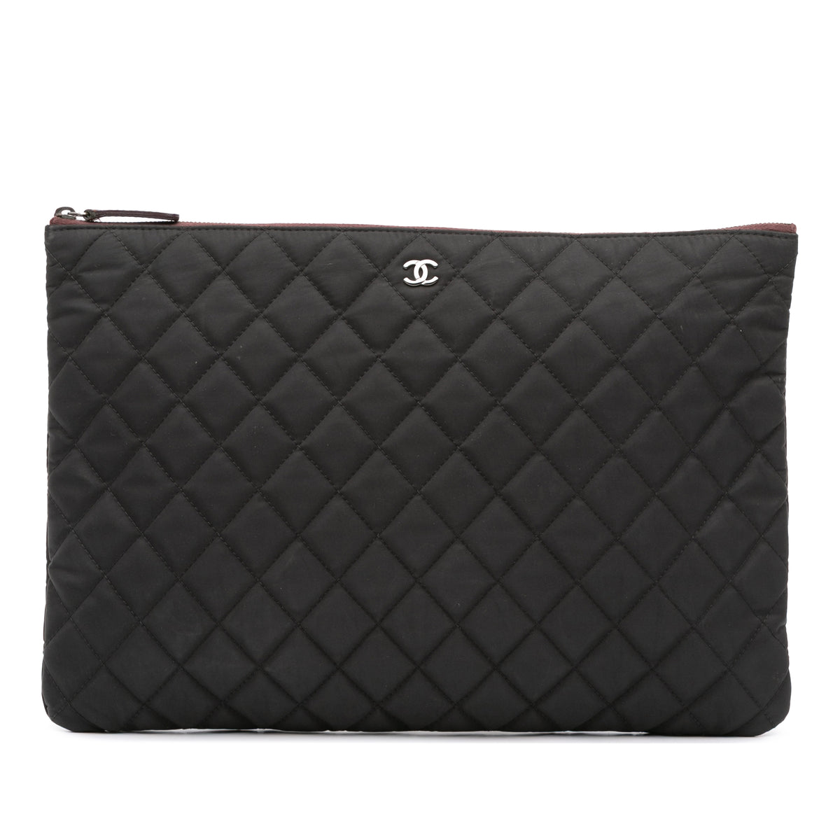 Large Quilted Nylon O Case Clutch