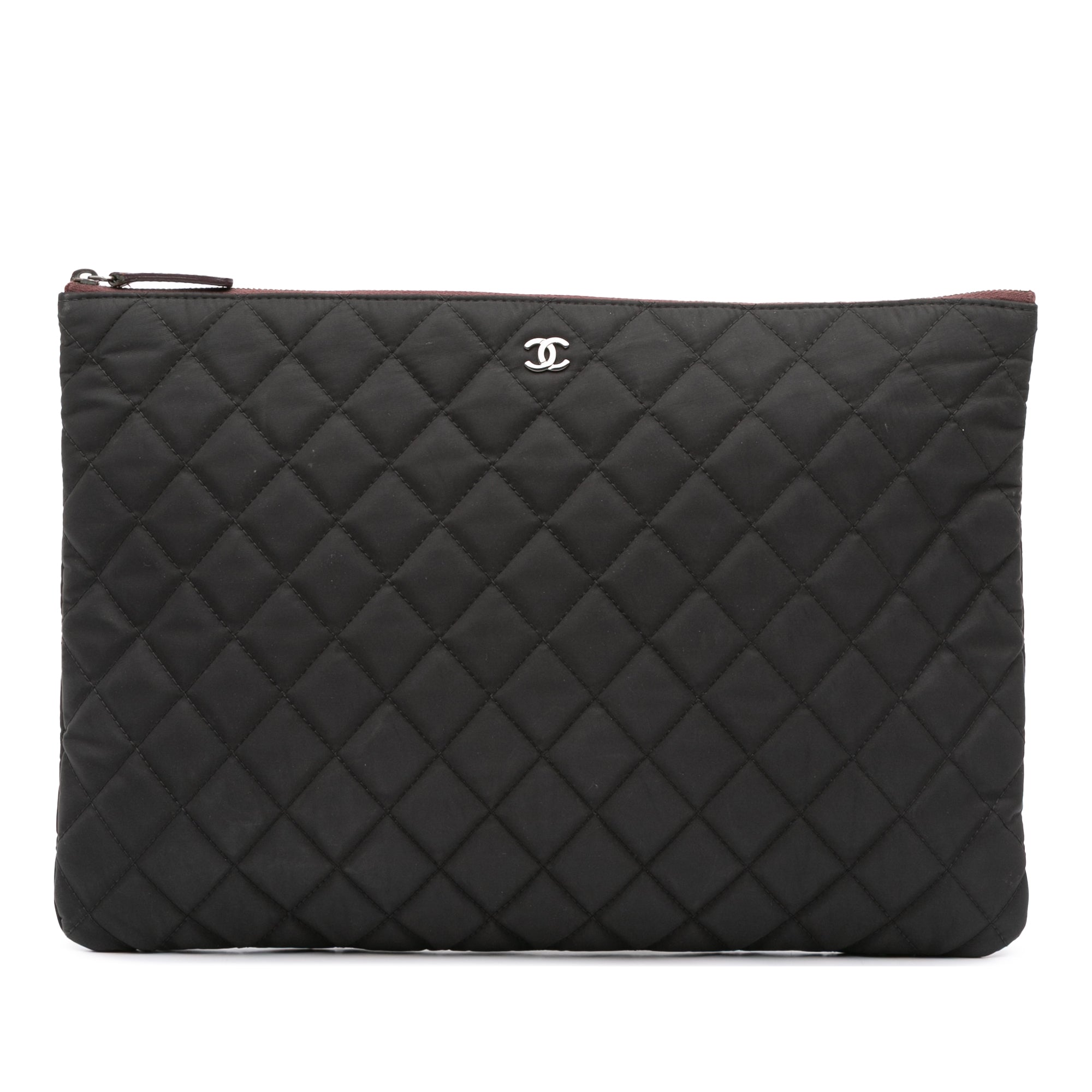 Large Quilted Nylon O Case Clutch