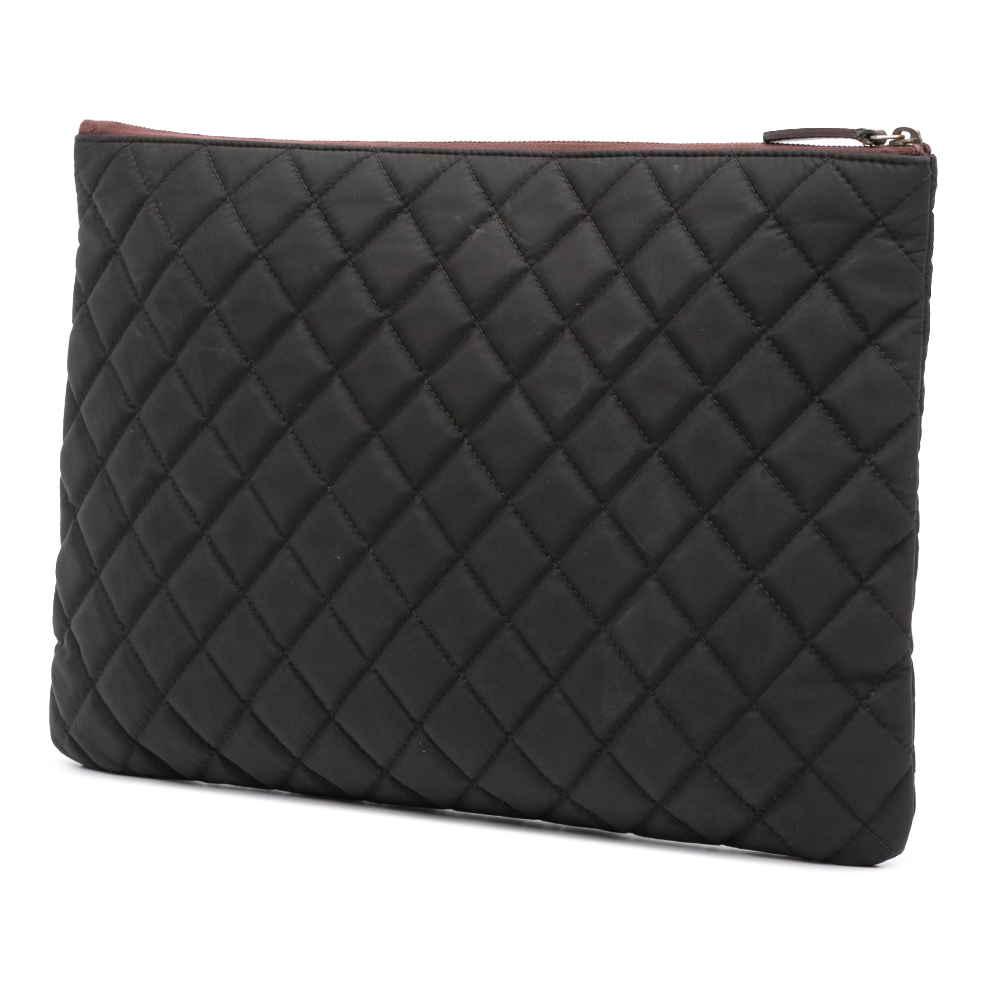 Large Quilted Nylon O Case Clutch