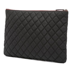 Large Quilted Nylon O Case Clutch
