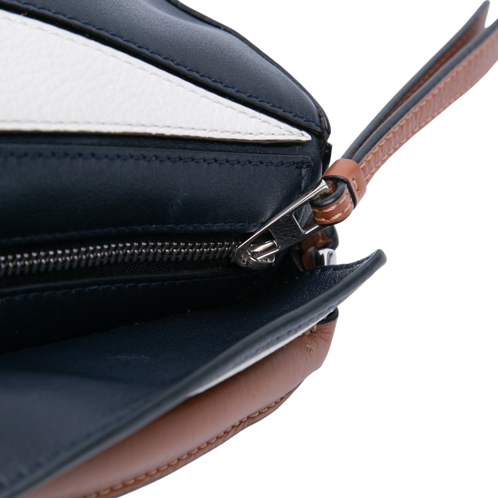 Mini Tricolor Calfskin Sailor Puzzle Satchel