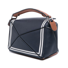 Mini Tricolor Calfskin Sailor Puzzle Satchel