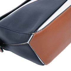 Mini Tricolor Calfskin Sailor Puzzle Satchel