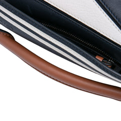 Mini Tricolor Calfskin Sailor Puzzle Satchel