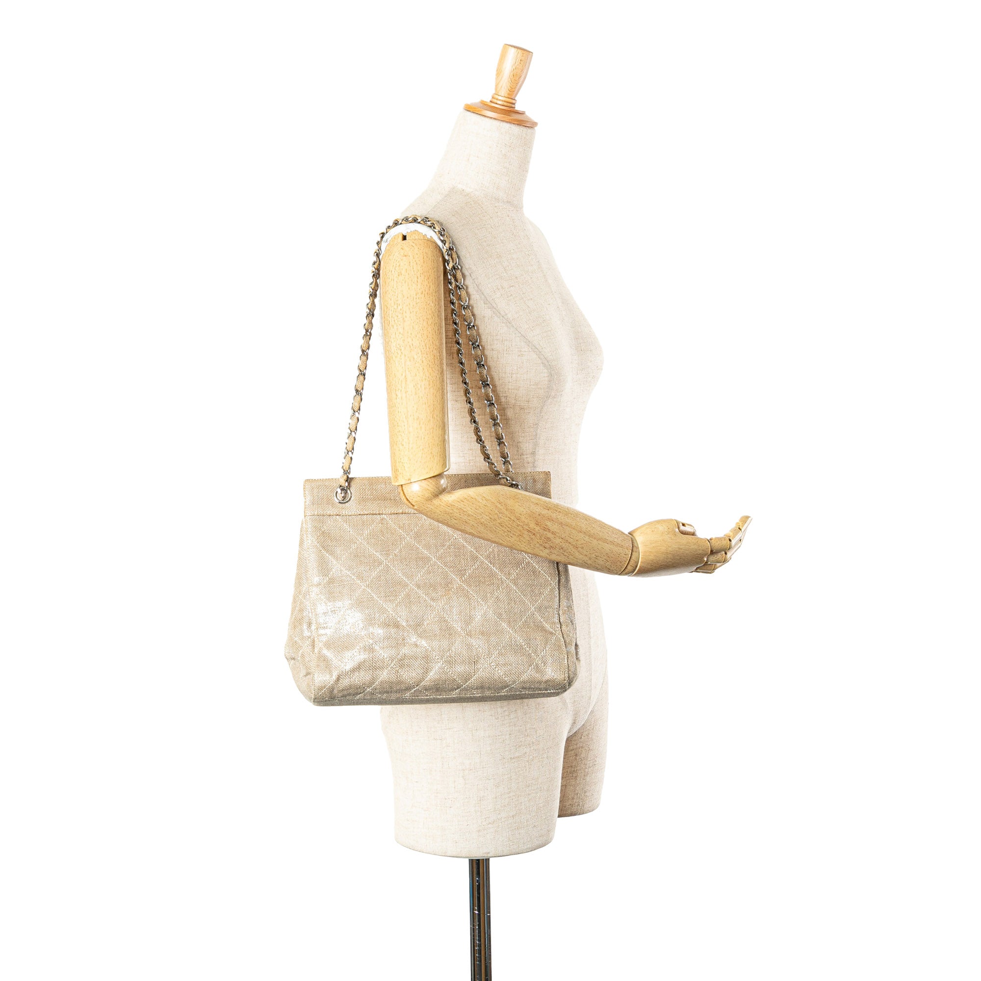 CC Stitched Linen Chain Tote