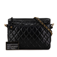 Quilted Lambskin Chain Crossbody