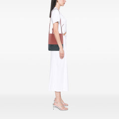 Small Bicolor Leather Vertical Cabas