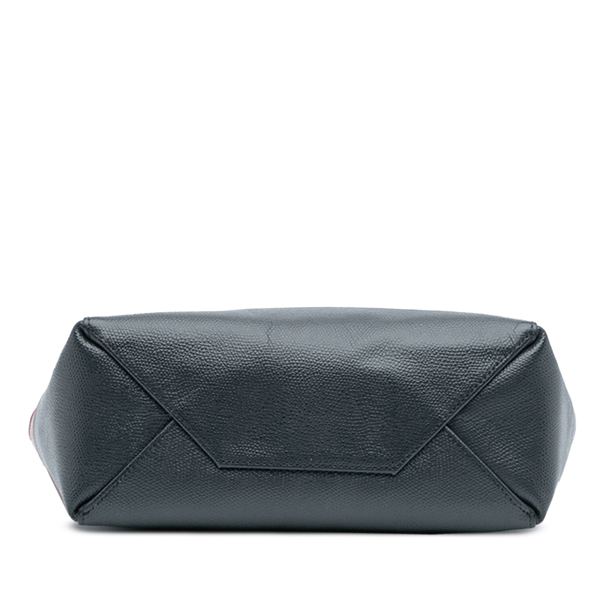 Small Bicolor Leather Vertical Cabas