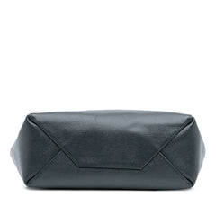 Small Bicolor Leather Vertical Cabas