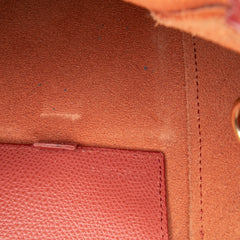 Small Bicolor Leather Vertical Cabas