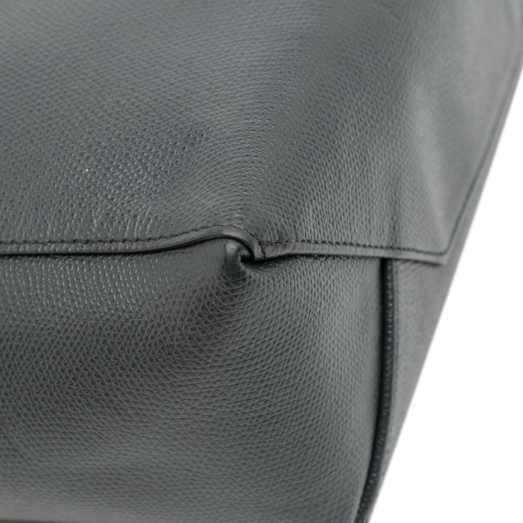 Small Bicolor Leather Vertical Cabas