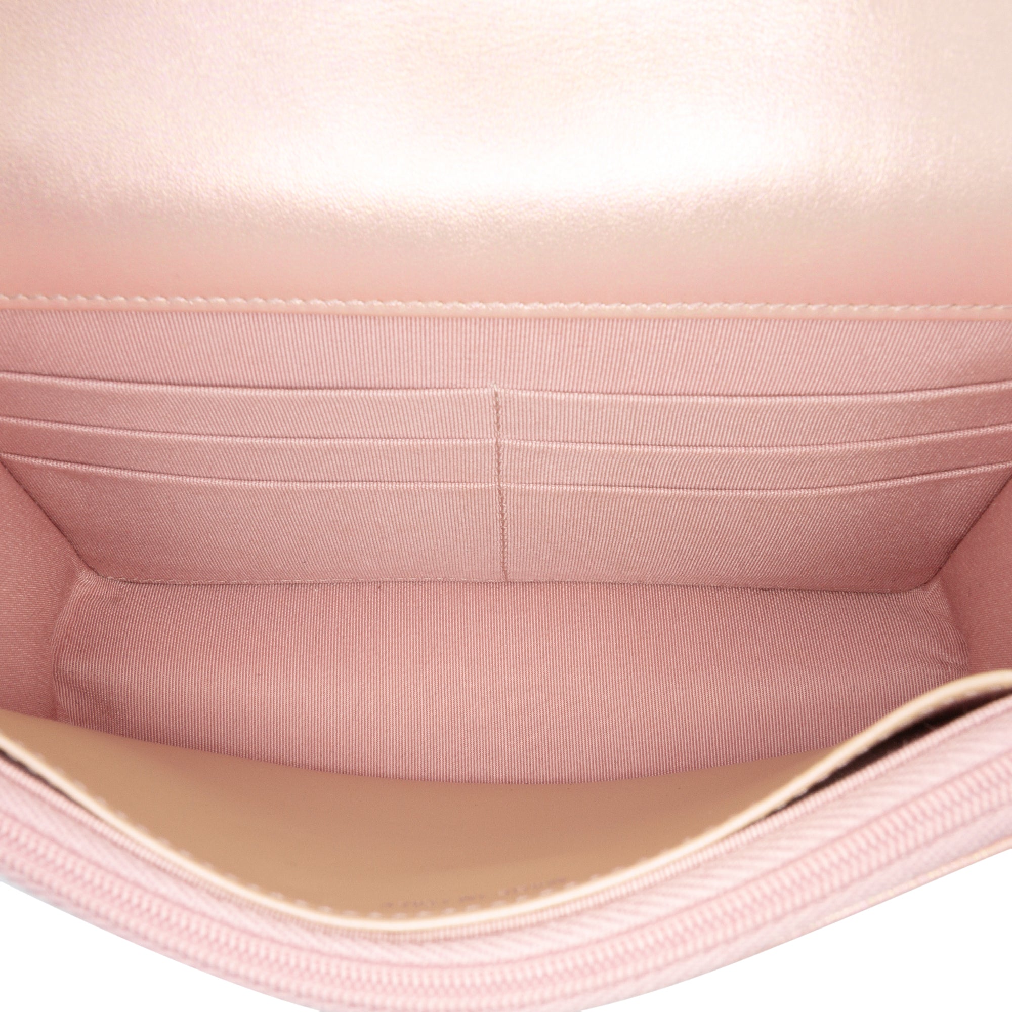 Quilted Iridescent Lambskin Wallet on Chain