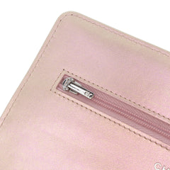 Quilted Iridescent Lambskin Wallet on Chain