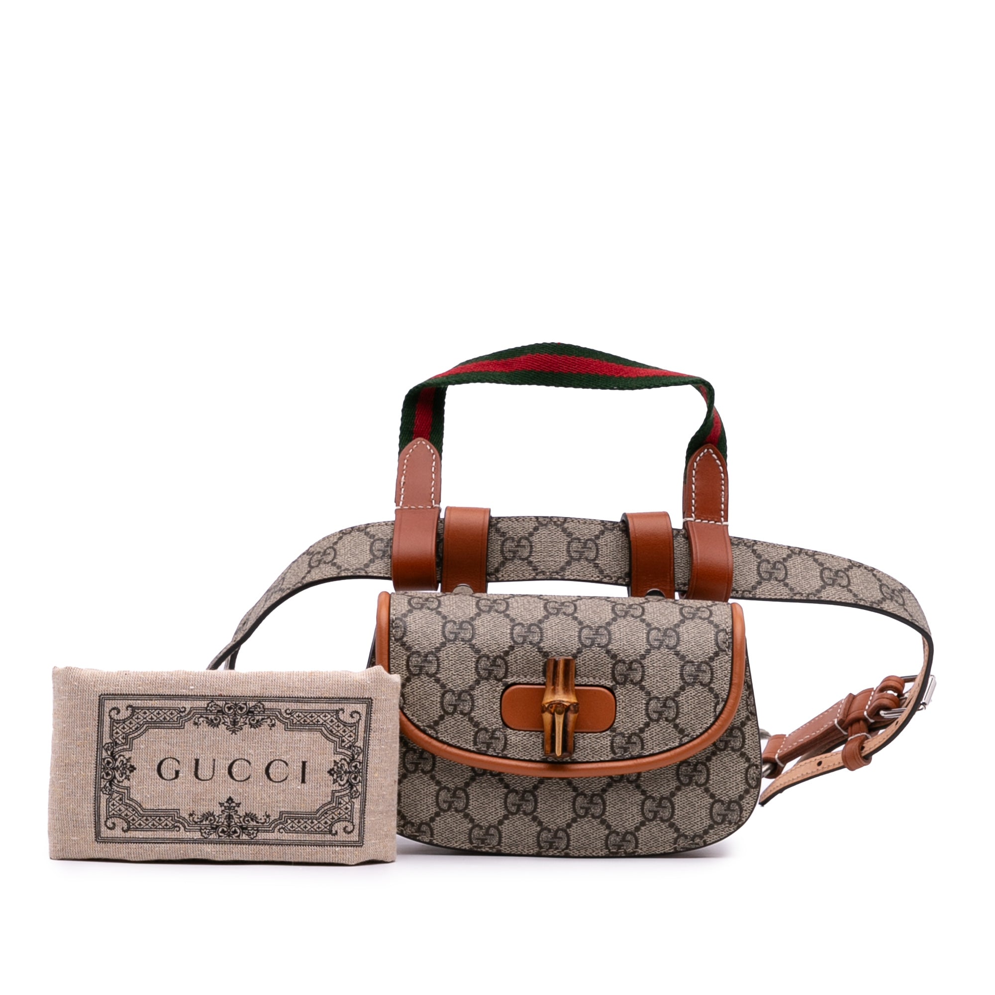 Mini GG Supreme Web Bamboo 1947 Belt Bag