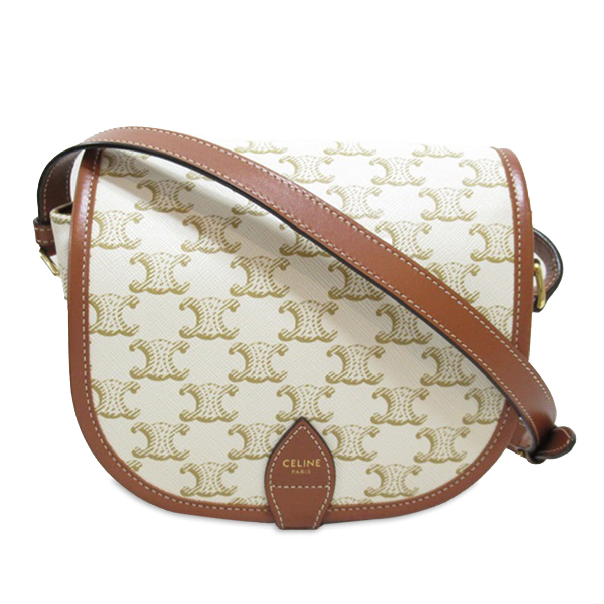Medium Triomphe Coated Canvas Folco Crossbody