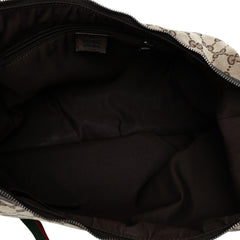 GG Canvas Web Half Moon Crossbody