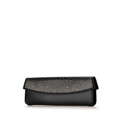 Studded Leather Evening Long Clutch