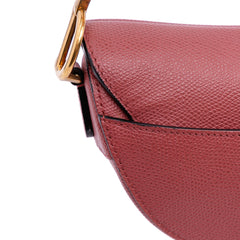 Mini Grained Calfskin Saddle Bag