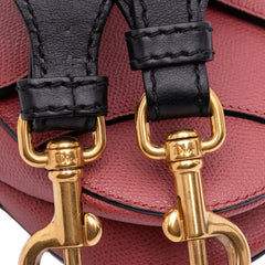 Mini Grained Calfskin Saddle Bag